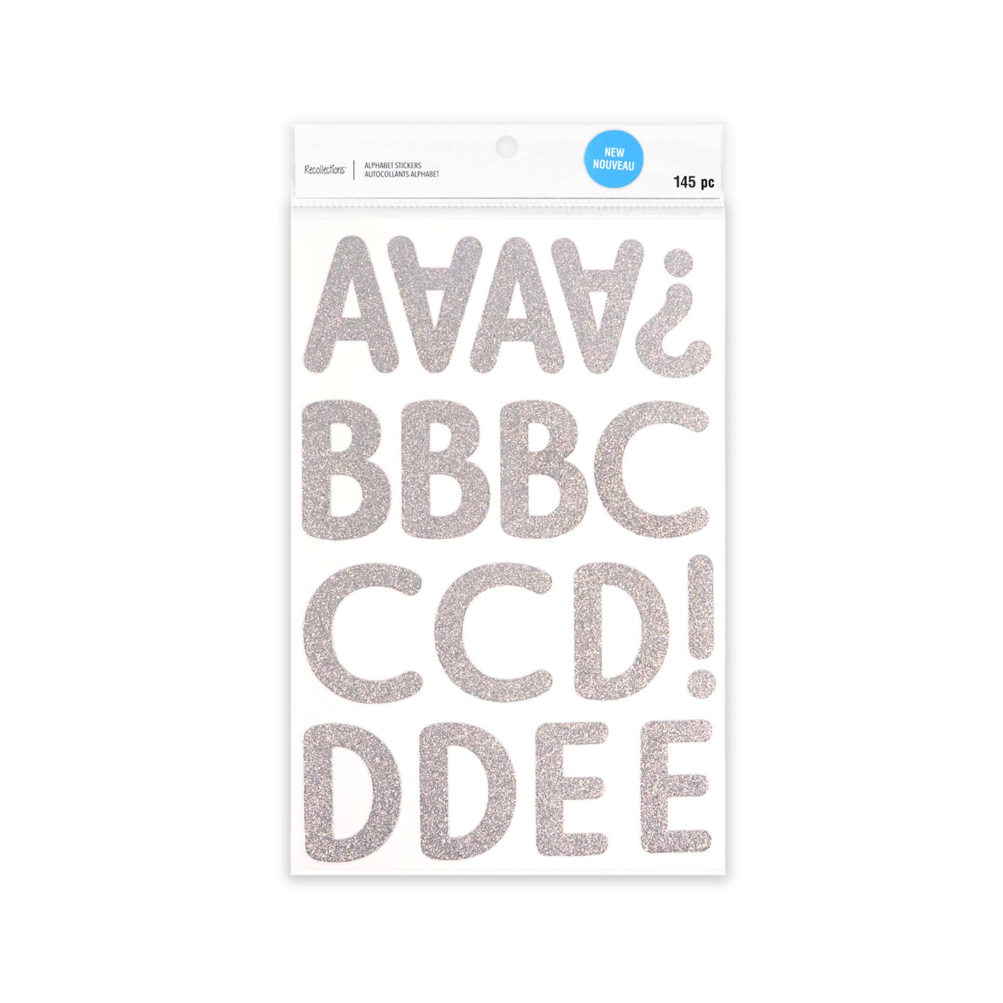 2.25" Silver Glitter Alphabet Stickers by Recollections™